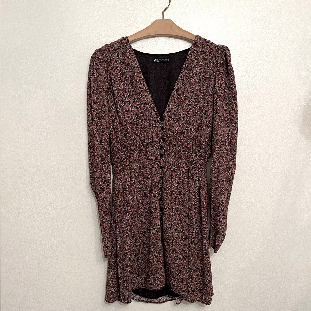 ZARA Ditsy Floral Print Mini Dress